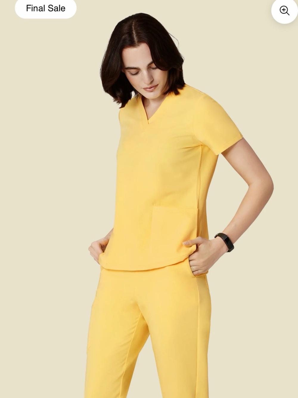 Mandala Lemonade scrub sets XXS top, XS petite pants